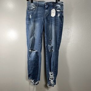 Cello crop skinny blue jeans, size 11